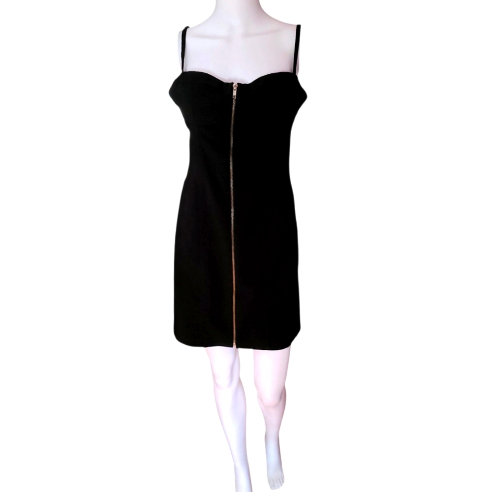 Black Bustier Corset Zipper Dress